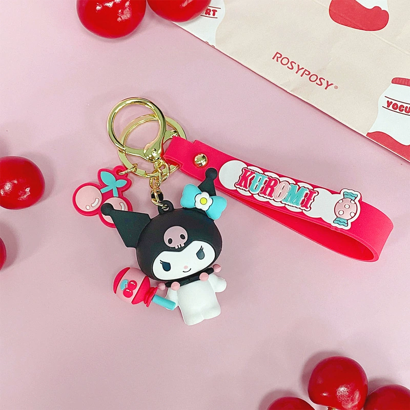 Sanrio, оригинальный мультяшный брелок, для автомобильных ключей, подвеска, аксессуар, высококачественный стиль