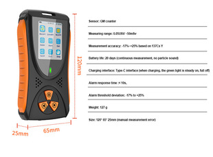 Nuclear radiation detector marble radiation personal dose mining stone xy ray measuring instrument alarm