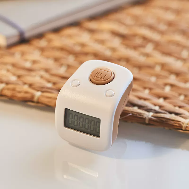 一心戒指计数器念数记数器夜光可充电数数器藏式手按型点数器静音