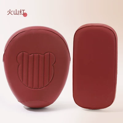 Electric car cushion: Suitable for Yadea and Tailg - embossed-bear-front-seat-cover-rear-seat-cover-volcano-red
