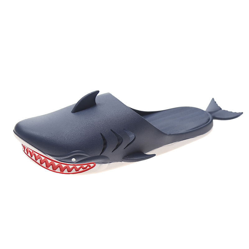 2021 New Baotou Slippers Creative Funny Shark Slippers Indoor And Outdoor Couple Fish Slippers Beach Slippers Women