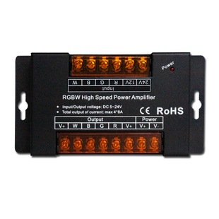 RGBW amplifier, 4 * 8A black iron shell RGBW amplifier black iron shell RGBW amplifier 12-24V
