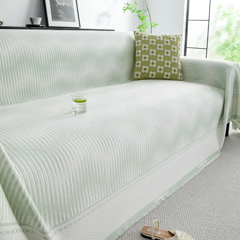 Toalla de tela para sofá de seda de hielo con sensación fresca 2025 nueva funda de sofá de verano cubierta de sofá antideslizante estera de liberación de arena