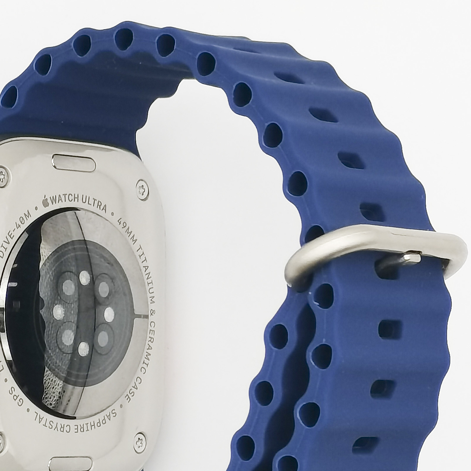 Adecuado para Apple reloj ultra 8 generación Correa Marina nuevo 49mm correa de reloj de silicona doble anillo