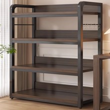 书架落地置物架家用书柜图书馆展示架简易儿童书架多层铁艺货架子