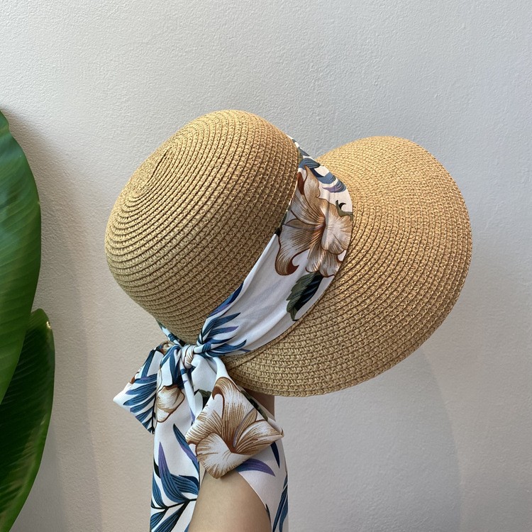 Sombrero de pescador de ala grande de verano sombrero rojo neto femenino sombrero de paja de vacaciones de playa sombrero de sol protección solar sombra de sol sombrero de paja moda femenina