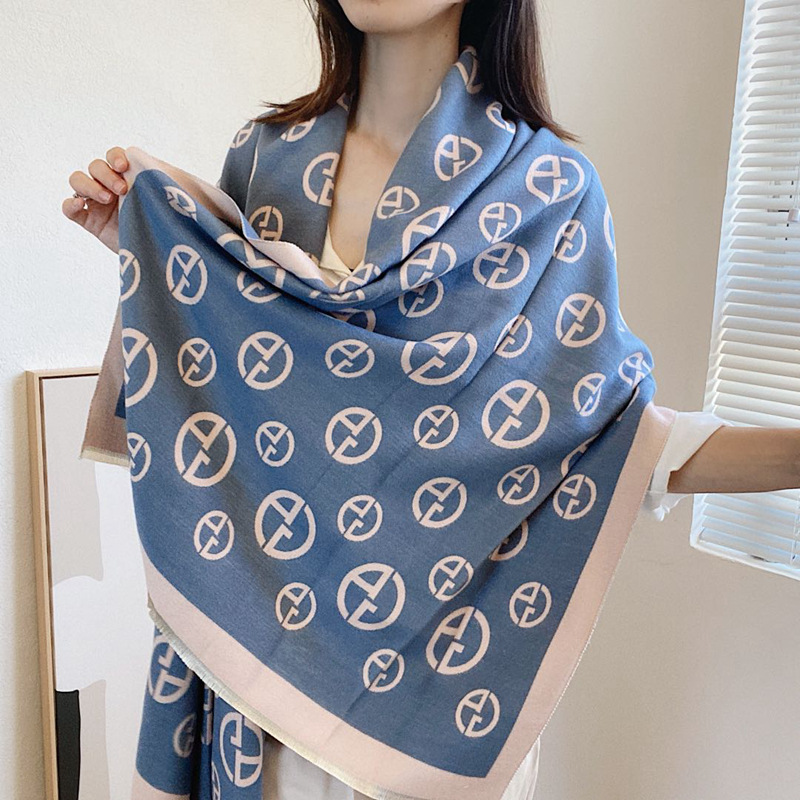 2021 otoño e invierno nuevo estilo de cachemira estilo coreano elegante a principios de otoño chal decorativo de doble cara engrosada cálida bufanda de estudiante femenina