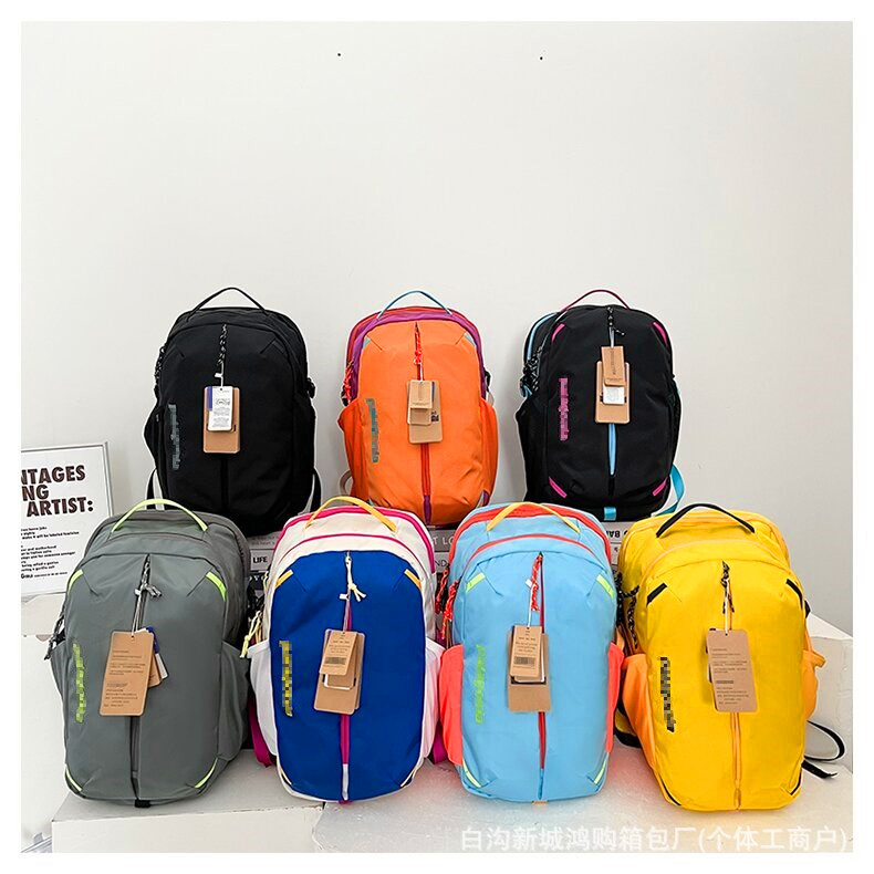 Outdoor Sports Mountaineering Hiking Large-Capacity Backpack Cross-Border New Bata Male and Female Students Casual Contrasting Color Backpack