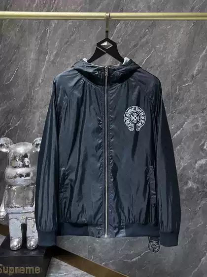 Autumn and winter new Chrome Hearts g Luo cross dark pattern horseshoe print double-sided hooded jacket jacket