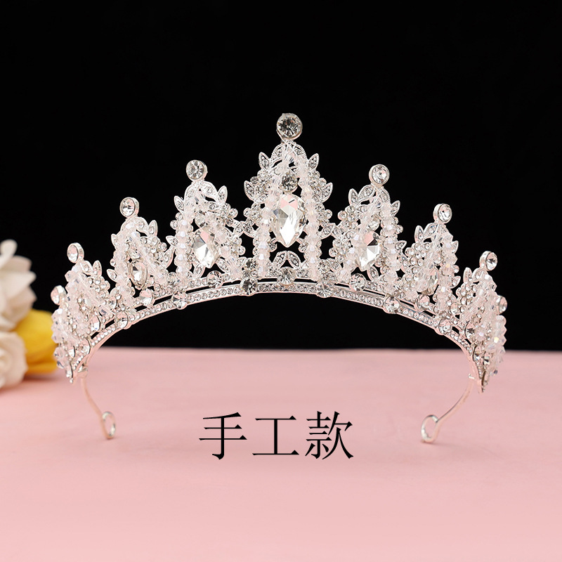 Los niños corona pastel tocado cristal accesorios para el cabello corona chica cumpleaños rendimiento diadema princesa vestido accesorios al por mayor