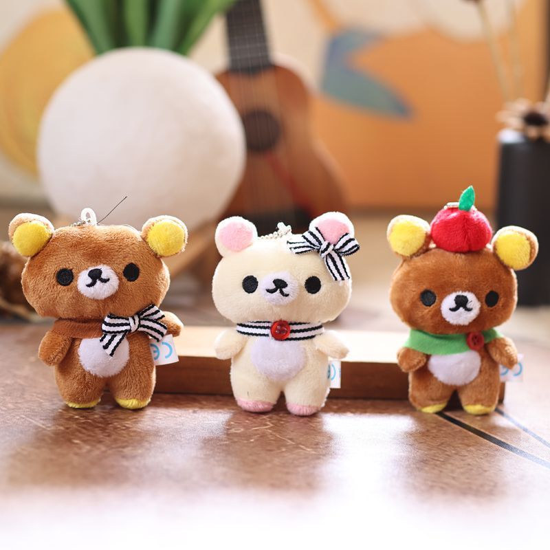ネット有名人かわいいリラックマペンダントぬいぐるみ人形クマバッグペンダントキーホルダー布人形人形|undefined