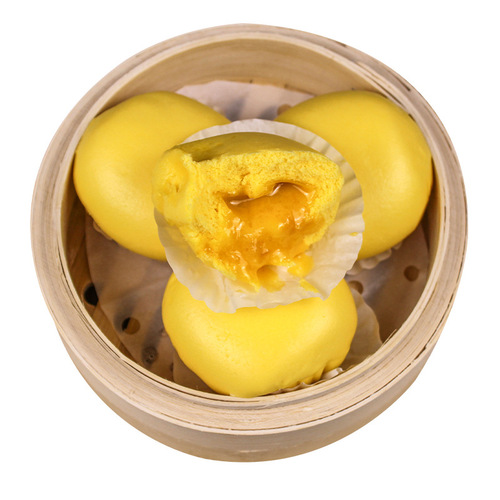 蛋黄流沙包广式早茶点心包点半成品酒楼早餐速食包子速冻食品包子