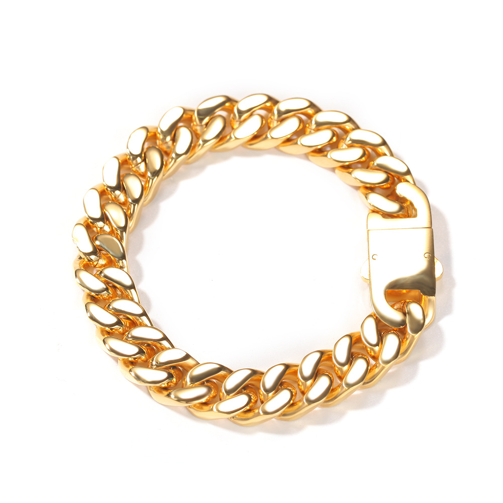 68g Weight Bracelets Classification 316L Stainless Steel Chain Material 1 Piece Quantity Holiday, Daily Occasion 316L Stainless Steel Material Geometric Pattern Men's Gender Simple Style Style Waterproof Non Tarnish, Surgical Steel Craft Simple Style 316L Stainless Steel  Geometric Men's Chain Bracelets 1