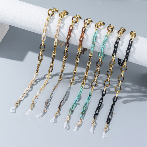 Foreign Trade Ethnic Style Ins Minimalist Personality Acrylic Eyeglass Chain Necklace Eyeglass String Manufacturer Wholesale