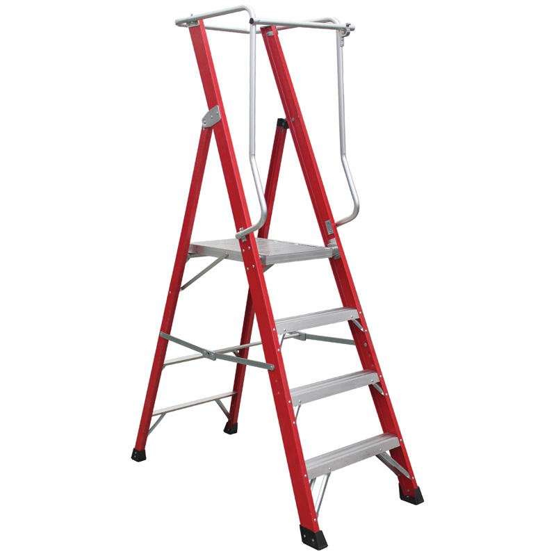 金锚工业梯折叠可移动玻璃钢平台梯FO25-103 原FO110-103多功能梯