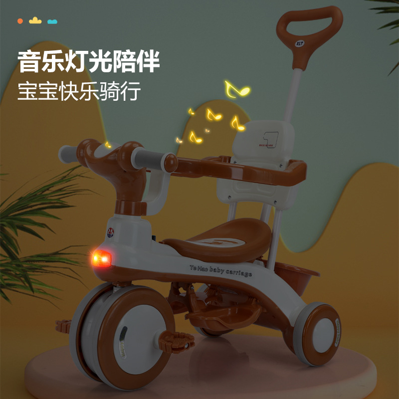 Triciclo para niños bicicleta multifuncional tres en uno 2 cochecito para bebés 1-3-6 años bicicleta de pedaleo para niños