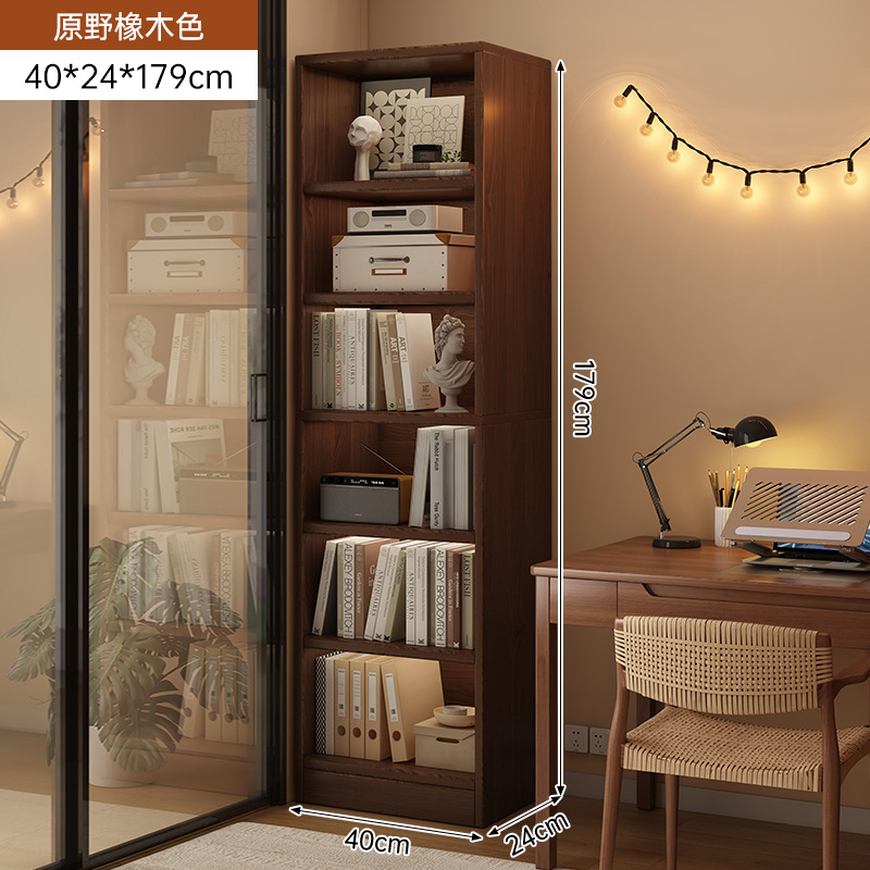 Estante de libros estante de estante de piso simple casero multicapa armario de sala de estar armario de almacenamiento contra la pared armario de esquina de hendidura estrecha