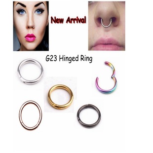 Cross-border stainless steel open earrings nose ring link ring seamless earrings nose ring European and American piercing jewelry light