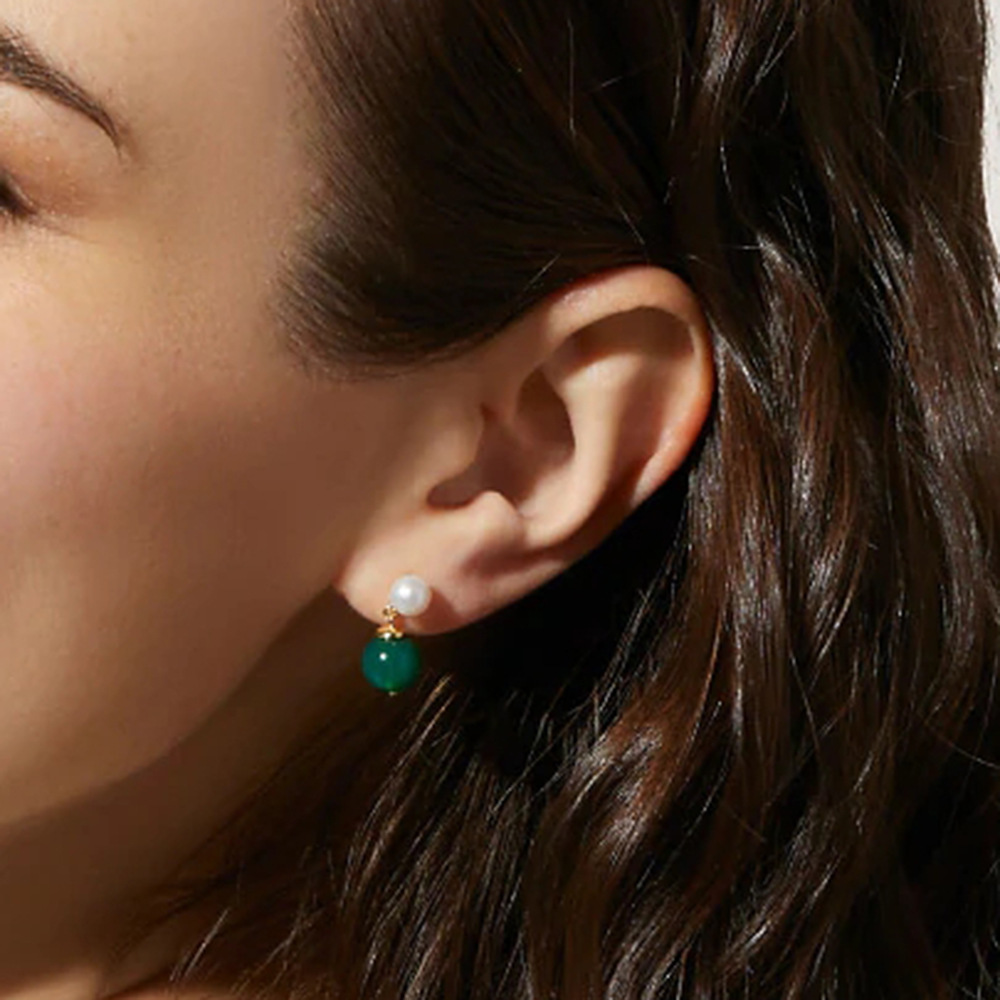 Drop Earrings Classification 1 Pair 925 Sterling Silver Round Drop Earrings