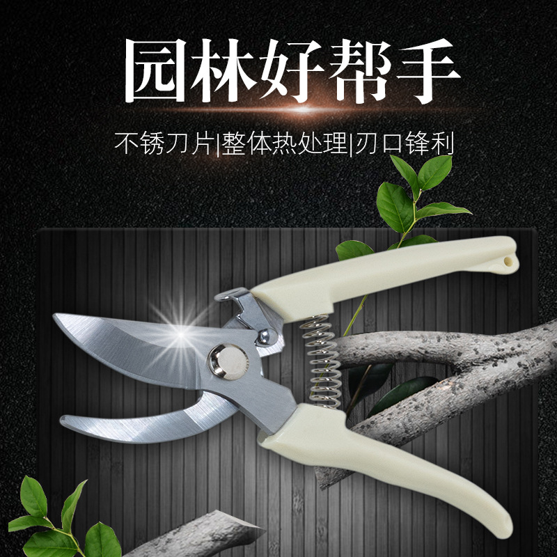 工艺家用花剪树园艺修枝剪省力修强力剪刀林园树枝修剪不锈钢园林
