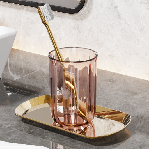 Taza de enjuague bucal Couple Taza de cepillo de dientes Taza de lavado para niños Pasta de dientes transparente Caja de almacenamiento de cepillo de dientes Taza de dientes de lujo ligero para el hogar