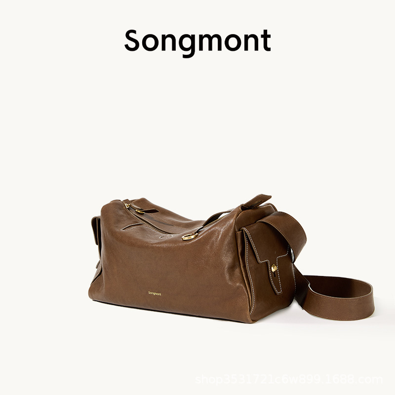 在庫あり Songmont 山下裕松 カメラバッグ トラッキングシリーズ ホーボーバッグ トラベルバッグ 植物タンニンなめしレザー クロスボディバッグ|undefined