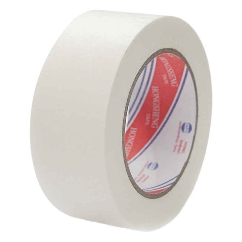 Cubierta de decoración de pintura de cinta de papel enmascarante DE ALTO adhesivo blanco de un solo lado pegamento de enmascaramiento liso rasgado a mano papel de separación de color al por mayor