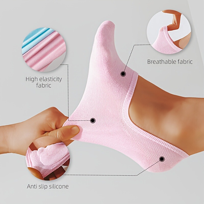 Overseas Warehouse Women's Stockings Hosiery Women's Invisible Socks Ankle Length Low Cut Arch