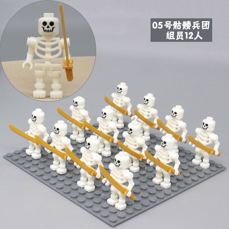 LOJO Skeleton Soldier Building Block Man Boy Ninja Bone Man Boy Army Skeleton Corps LOJO Skeleton Soldier Building Block Man Boy Ninja Bone Man Boy Army Skeleton Corps