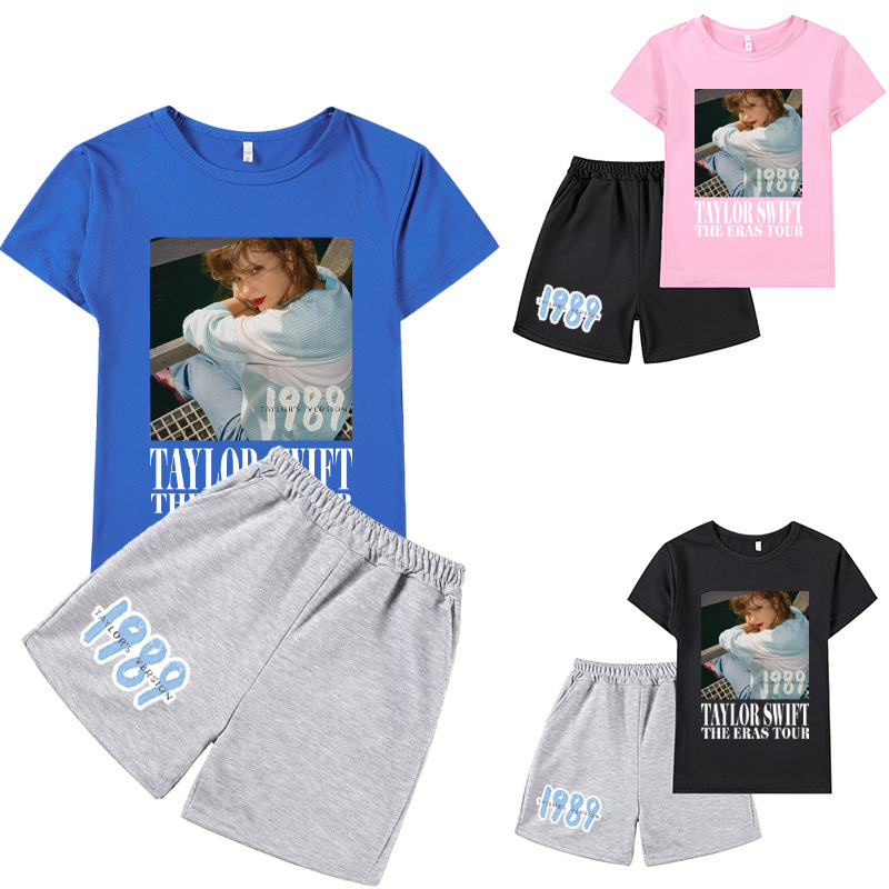 Taylor Swift Taylor Swift Perimeter Casual Top Short Sleeve T-Shirt Shorts Set Boys and Girls