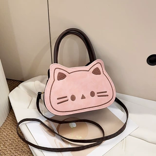 卡通可爱ins小猫咪单肩斜挎包精致迷你少女心百搭手提包学生背包