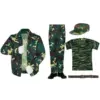 Overall, trousers, hat, belt, T-shirt