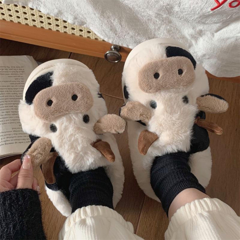Women's New Winter Cute Indoor Home Thick Soled Fleece Postpartum Slippers