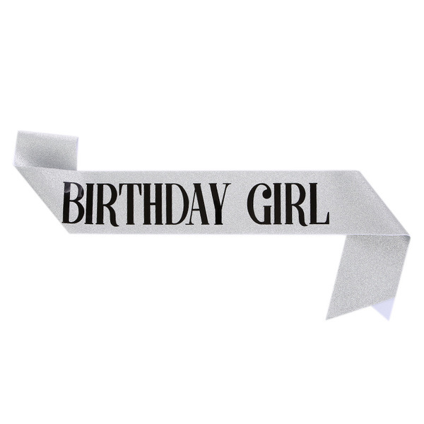 Cross-border birthday party glitter shoulder strap etiquette belt…