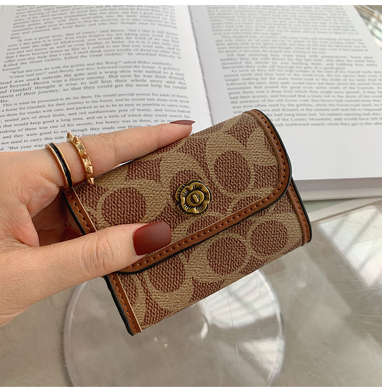 Card bag small wallet female 2021 new mini simple large capacity short card bag wholesalepicture4