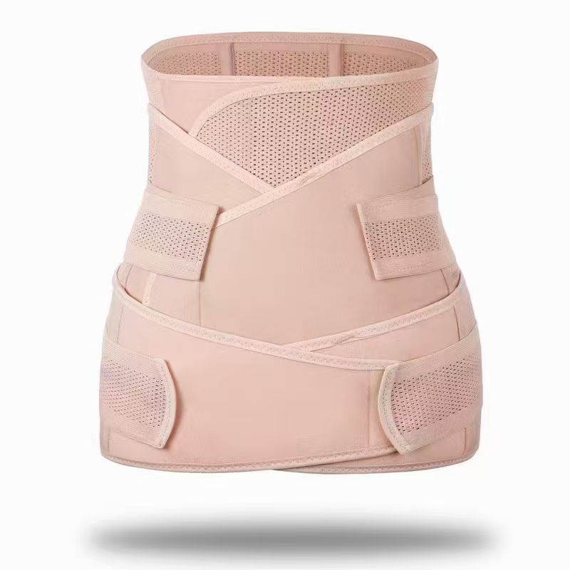 Hollow-Out Maternity Postpartum Restraint Belt Three-Piece Set, Postpartum Abdominal Binder, Hip Binder, Breathable Postpartum Waist Belt Set