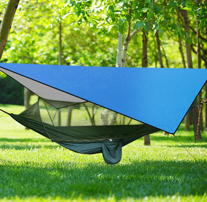 Outdoor Multi-Functional square canopy waterproof sunscreen beach pergola sunshade tent lightweight silver-coated mat floor cloth