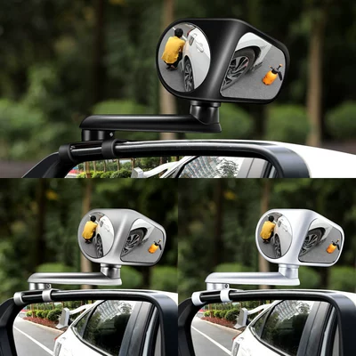 Large field of view rear view auxiliary mirror: 360-Degree Auxiliary Reflective Blind Spot Rearview