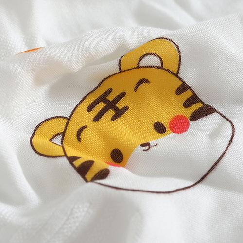 Bamboo fiber blanket baby bath towel children summer thin baby double layer air conditioning quilt newborn swaddle towel wholesale