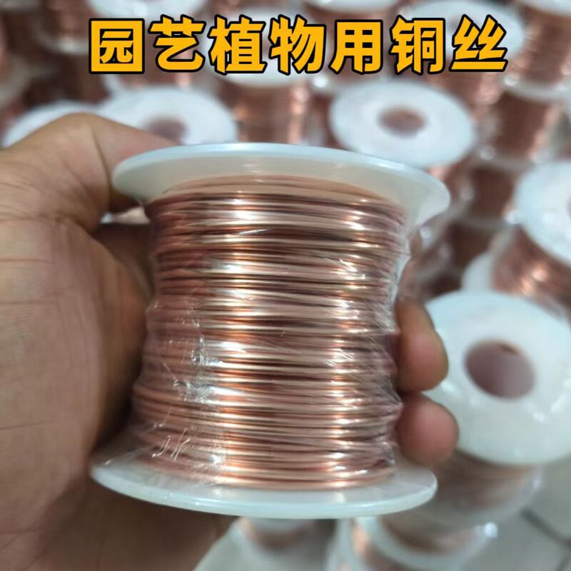 T2 Copper Soft Wire Spool with Conductive Bare Copper Strip Manufacturer Wholesale Small Roll Gardening Metal Wire Jewelry Modeling Red Copper