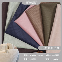 厂家供应烂花经编全涤超柔短毛绒面料  现货3D烧花天鹅绒服装沙发