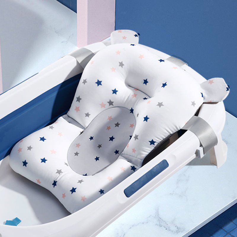 Estera de baño para bebés, antideslizante, con suspensión, bolsa de red incluida, ideal para recién nacidos, venta al por mayor.