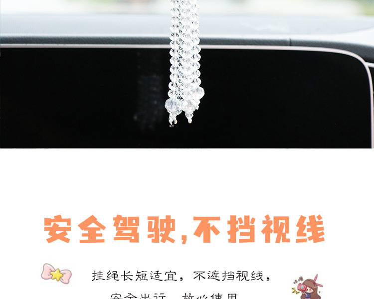 2026 New Model Diamond-Encrusted Gourd Car Hanging Ornament, High-End Light Luxury, Safe Journey Car Rearview Mirror Pendant for Women