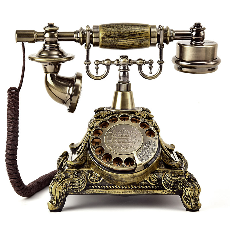 欧式复古仿古电话机复古转盘座机家用时尚创意美式有线旋转电话
