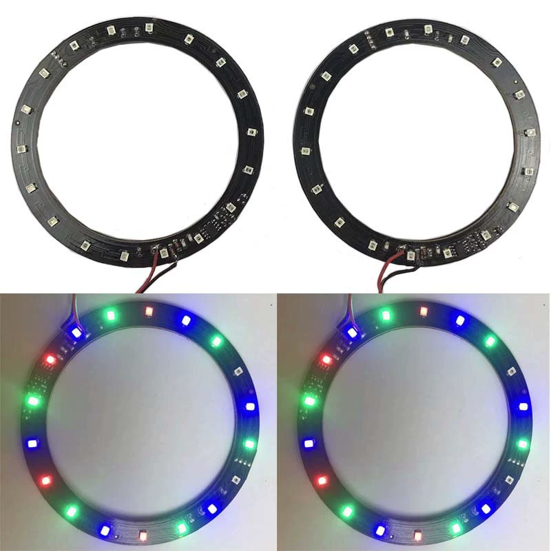 10 см 12V скачки мигает светодиодный ангел глаз диафрагмы модифицированные противотуманные фары светосильные аксессуары авто магический глаз круг