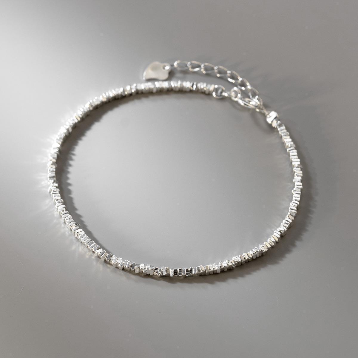 Explosive bracelet irregular small broken silver bracelet creative niche design broken silver several two exquisite simple jewelry