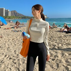 スプリット長袖水着、夏用ハイウエストパンツ、サーフィンスーツ、痩身お腹カバー、コンサバ日焼け止め、速乾クラゲダイビングスーツ、女性用