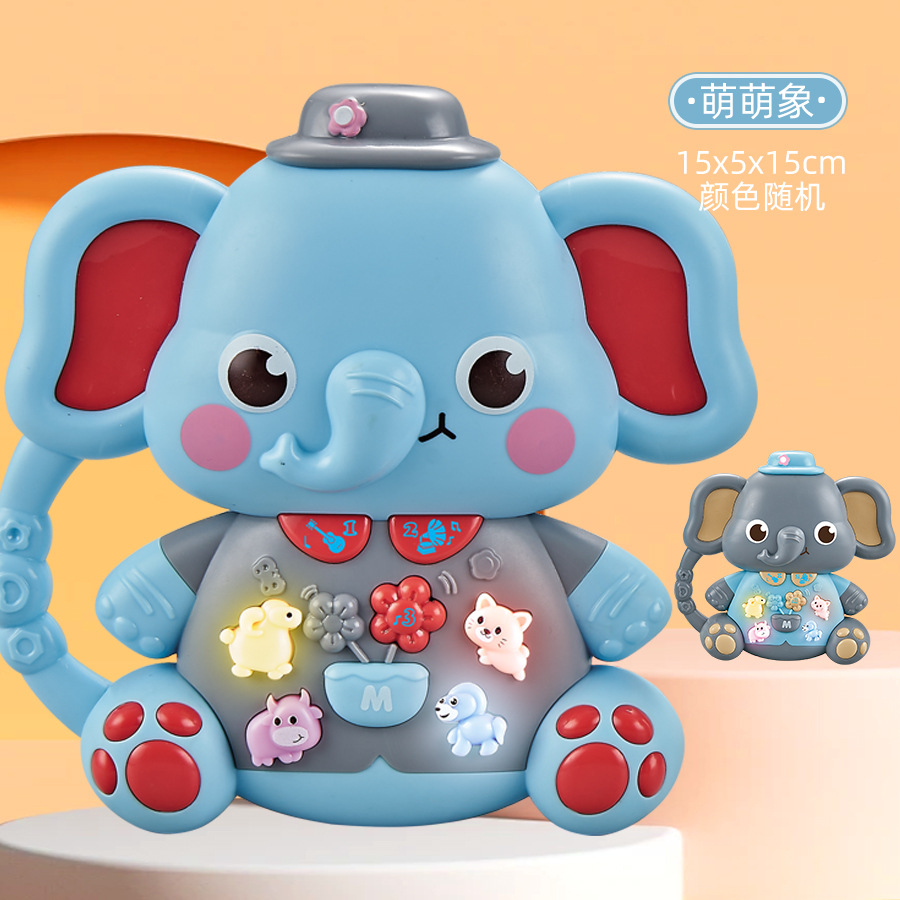 Niños nuevos juguetes de música electrónica para padres, juguetes educativos interactivos para bebés, divertidos animales, leones y elefantes luces