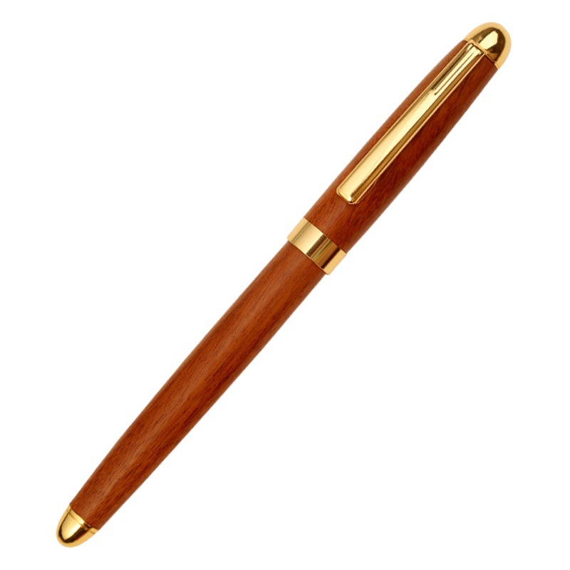 Factory wholesale brass sandalwood signature pen business office ballpoint pen vintage rosewood gel pen advertising pen lettering