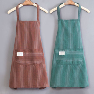 Sleeveless apron women's kitchen household polyester cotton work Oil-proof cute fashion adult coverall with logo wholesale